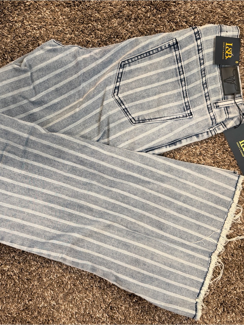Striped Light Blue Men's Jeans